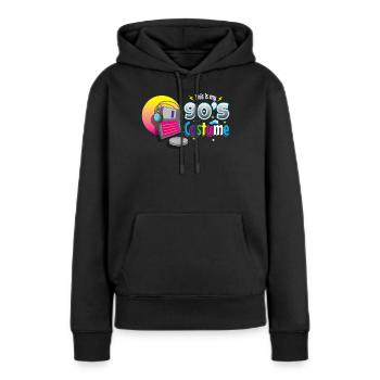 This Is My 90s Costume - Frauen Premium Bio Hoodie - Schwarz - Vorne - Julia (174cm)