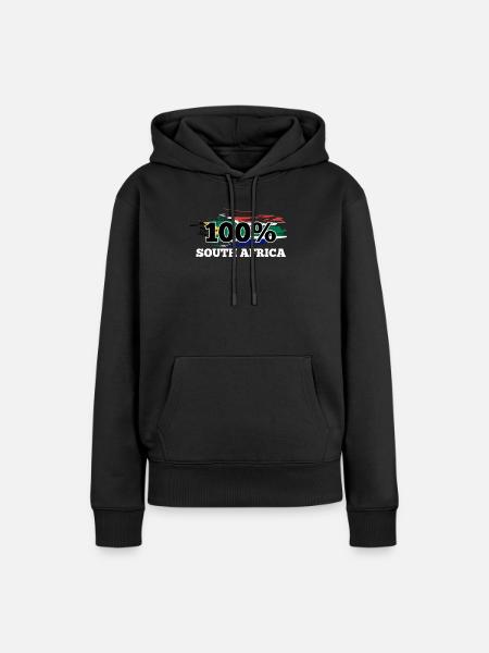 Südafrika - Frauen Premium Bio Hoodie - Schwarz