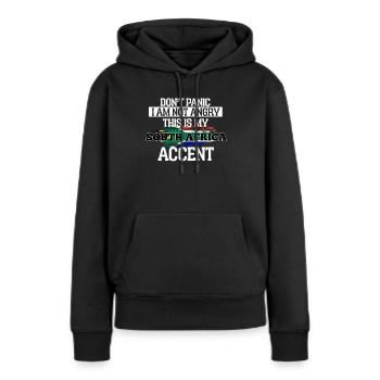 Afrique du Sud - Sweat à capuche Premium bio Femme - noir - Devant - Julia (174cm)