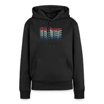Half HR Manager Half Coffee - HR Management - Frauen Premium Bio Hoodie - Schwarz - Vorne - Julia (174cm)