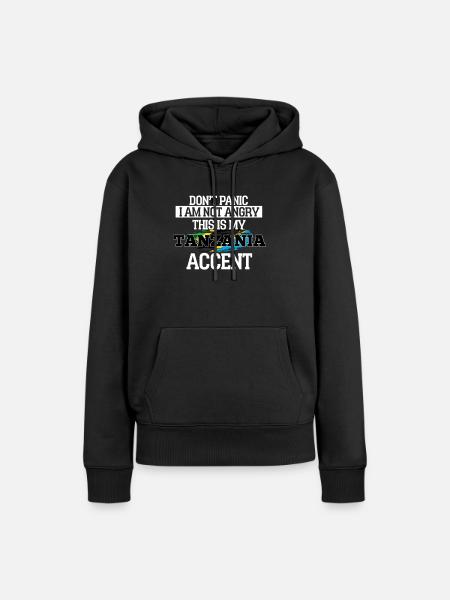 Tansania - Frauen Premium Bio Hoodie - Schwarz