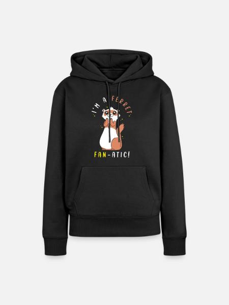 Frettchen Geschenk für Frettchen Besitzer - Frauen Premium Bio Hoodie - Schwarz