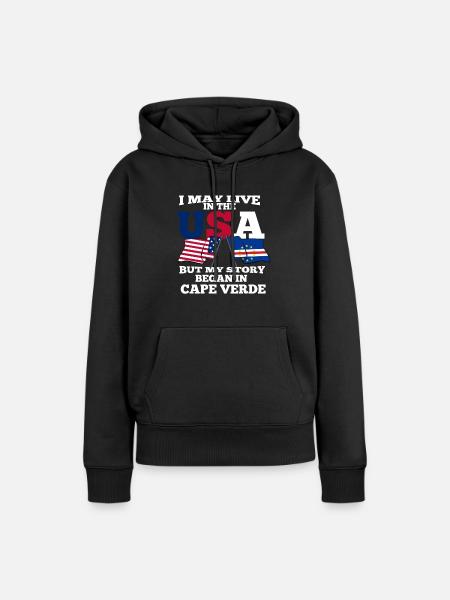 Cape Verde - Frauen Premium Bio Hoodie - Schwarz