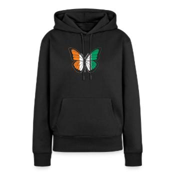 Côte d’Ivoire - Sweat à capuche Premium bio Femme - noir - Devant - Julia (174cm)