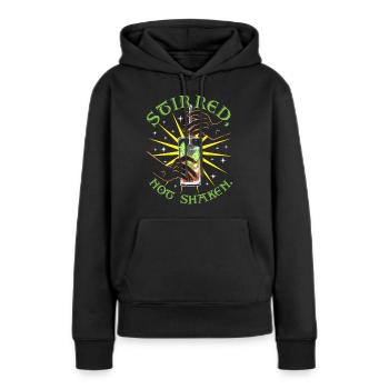 Agité Secoué - Sweat à capuche Premium bio Femme - noir - Devant - Julia (174cm)