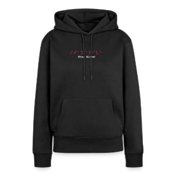 Braille Braille Blind Gift - Sweat à capuche Premium bio Femme - noir - Devant - Julia (174cm)