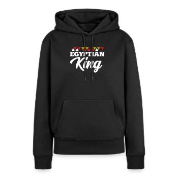 Égypte - Sweat à capuche Premium bio Femme - noir - Devant - Julia (174cm)