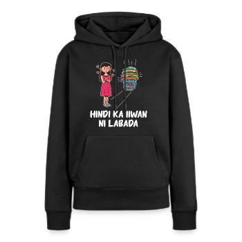 Design de lingerie Fil-Am pour les fiers Pinoys - Sweat à capuche Premium bio Femme - noir - Devant - Julia (174cm)