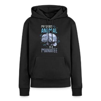Seekuh Mein Krafttier Ist Eine Seekuh - Frauen Premium Bio Hoodie - Schwarz - Vorne - Julia (174cm)
