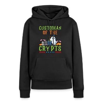 Gardien de la crypte Gardien de la salle de l’école - Sweat à capuche Premium bio Femme - noir - Devant - Julia (174cm)