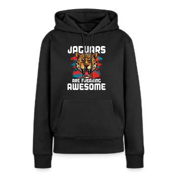 Jaguar - Sweat à capuche Premium bio Femme - noir - Devant - Julia (174cm)