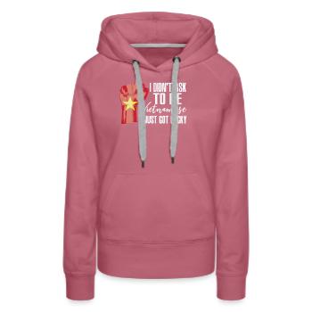 Vietnamesischer Stolz Vietnamesische Flagge - Frauen Premium Bio Hoodie - Malve - Vorne - Isabella (175cm)