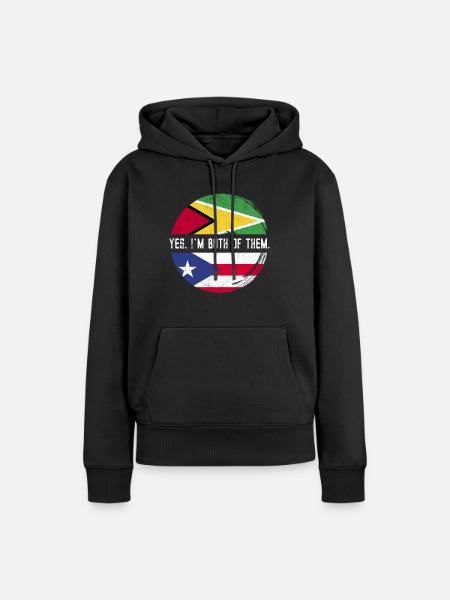 Guyana Flagge Guyanese Guyana - Frauen Premium Bio Hoodie - Schwarz