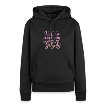 Bible - Sweat à capuche Premium bio Femme - noir - Devant - Julia (174cm)