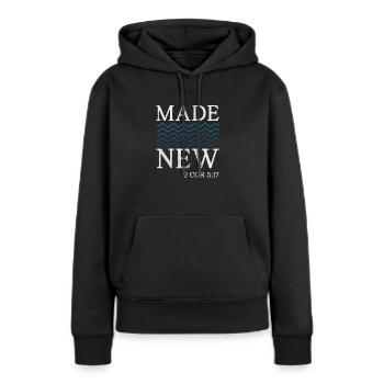 Bible - Sweat à capuche Premium bio Femme - noir - Devant - Julia (174cm)