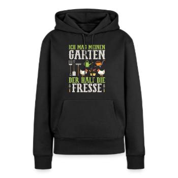 Schrebergarten Gartenliebhaber Gärtnerin - Frauen Premium Bio Hoodie - Schwarz - Vorne - Julia (174cm)