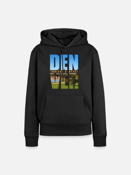 Denver USA Souvenir - Frauen Premium Bio Hoodie - Schwarz