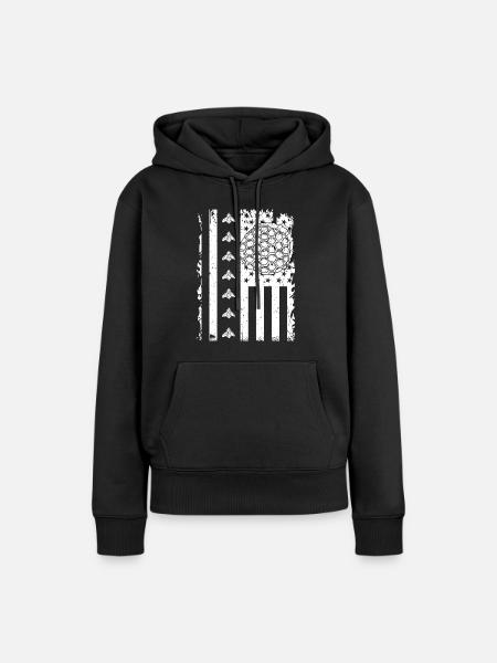 Imker Bienen Geschenk - Frauen Premium Bio Hoodie - Schwarz