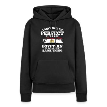 Égypte - Sweat à capuche Premium bio Femme - noir - Devant - Julia (174cm)
