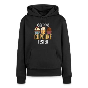 Chef pâtissier boulanger Cuisson Cool Cupcake officiel Tes - Sweat à capuche Premium bio Femme - noir - Devant - Julia (174cm)