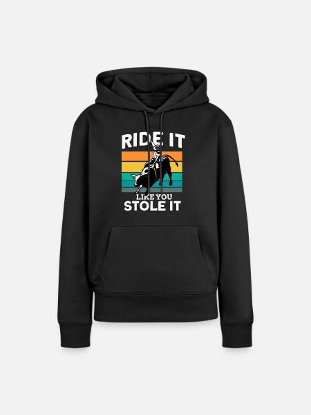 Rodeo - Frauen Premium Bio Hoodie - Schwarz