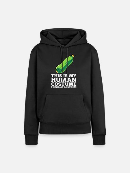 Zucchini - Frauen Premium Bio Hoodie - Schwarz