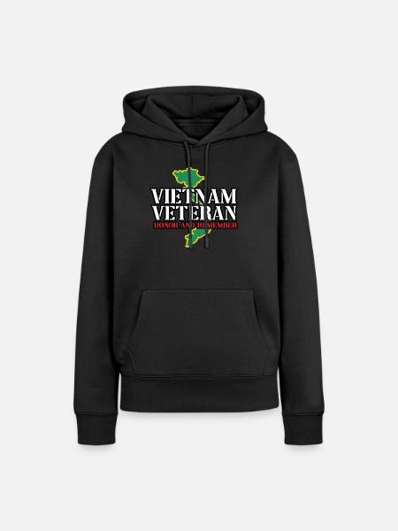 Us Army Vietnam Veteran - Frauen Premium Bio Hoodie - Schwarz