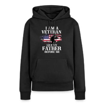 Us Army Vietnam Veteran - Frauen Premium Bio Hoodie - Schwarz - Vorne - Julia (174cm)