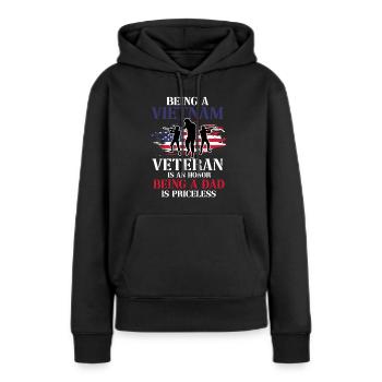 Us Army Vietnam Veteran - Frauen Premium Bio Hoodie - Schwarz - Vorne - Julia (174cm)