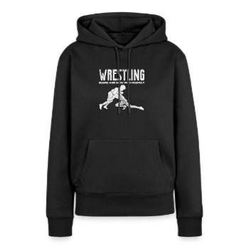 Wrestling - Frauen Premium Bio Hoodie - Schwarz - Vorne - Julia (174cm)