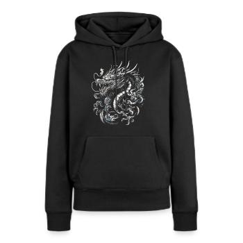 Chinese Dragon - Women’s Premium Organic Hoodie - black - Front - Julia (174cm)