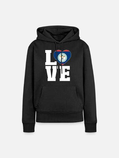 Belize Flagge Belizer - Frauen Premium Bio Hoodie - Schwarz