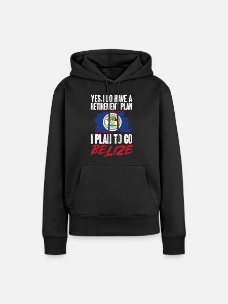 Belize Flagge Belizer - Frauen Premium Bio Hoodie - Schwarz