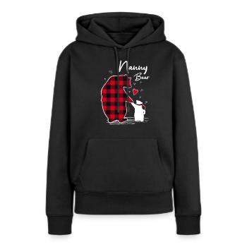Nanny Bear - Women’s Premium Organic Hoodie - black - Front - Julia (174cm)