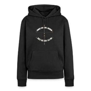 Archer Gift pour le tir à l’arc avec Arrow - Sweat à capuche Premium bio Femme - noir - Devant - Julia (174cm)