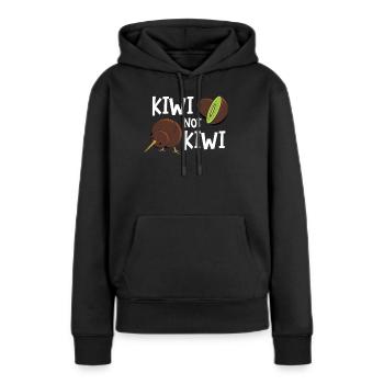 Kiwi - Sweat à capuche Premium bio Femme - noir - Devant - Julia (174cm)
