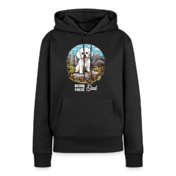 Hund Bichon Friesé - Frauen Premium Bio Hoodie - Schwarz - Vorne - Julia (174cm)