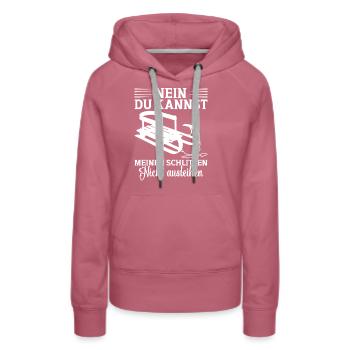 Rodeln Schlittenfahrer Rodler Rodel - Frauen Premium Bio Hoodie - Malve - Vorne - Isabella (175cm)
