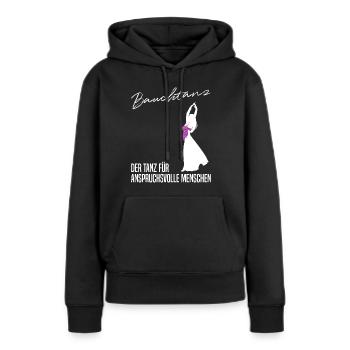 Sinnliche Bewegung - Der anspruchsvolle Bauchtanz - Frauen Premium Bio Hoodie - Schwarz - Vorne - Julia (174cm)