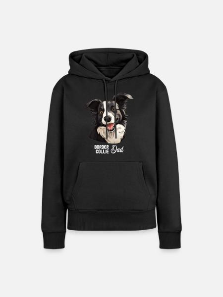 Hund Border Collie - Frauen Premium Bio Hoodie - Schwarz