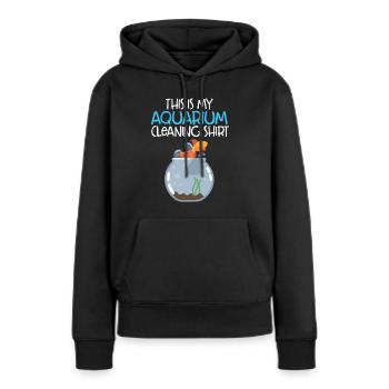 Aquarium - Sweat à capuche Premium bio Femme - noir - Devant - Julia (174cm)