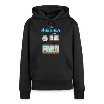 Aquarium - Sweat à capuche Premium bio Femme - noir - Devant - Julia (174cm)
