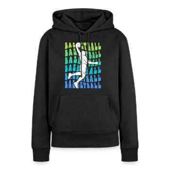 Basket-ball Hommes Joueurs de basket-ball Joueurs de basket-ball - Sweat à capuche Premium bio Femme - noir - Devant - Julia (174cm)