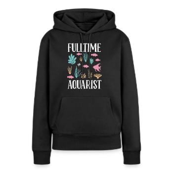 Aquarium - Sweat à capuche Premium bio Femme - noir - Devant - Julia (174cm)