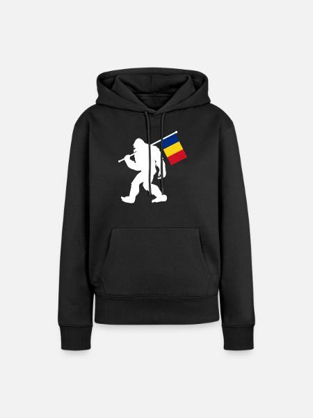 Rumänien - Frauen Premium Bio Hoodie - Schwarz