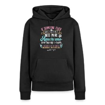 Aquarium - Frauen Premium Bio Hoodie - Schwarz - Vorne - Julia (174cm)