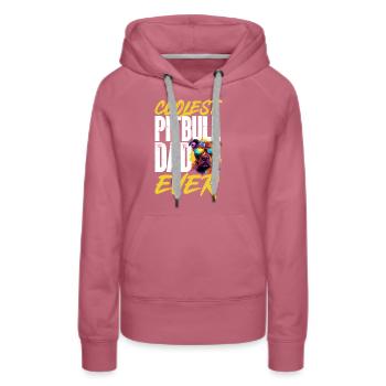Pitbull Pittie - Le papa Pitbull le plus cool de tous les temps - Sweat à capuche Premium bio Femme - mauve - Devant - Isabella (175cm)
