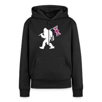 United Kingdom England Bigfoot - Frauen Premium Bio Hoodie - Schwarz - Vorne - Julia (174cm)
