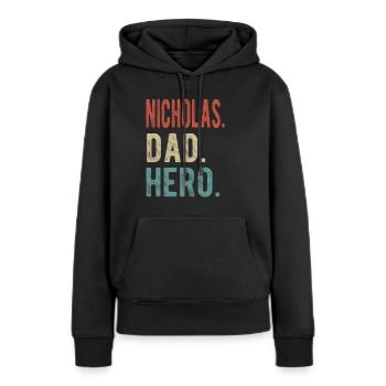 Nicholas Dad Hero - Women’s Premium Organic Hoodie - black - Front - Julia (174cm)