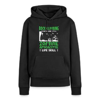 Zombie Apocalypse - Zombie Costume - Zombie - Sweat à capuche Premium bio Femme - noir - Devant - Julia (174cm)